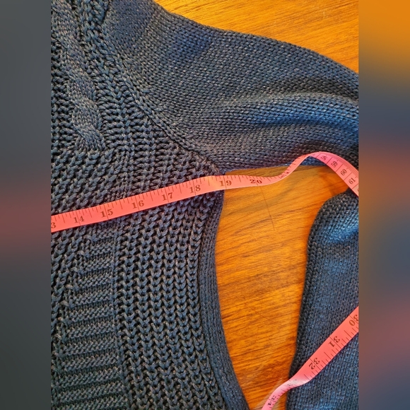 Calvin klein teal cable knit scoop neck sweater. Womens M EUC - Picture 3 of 8
